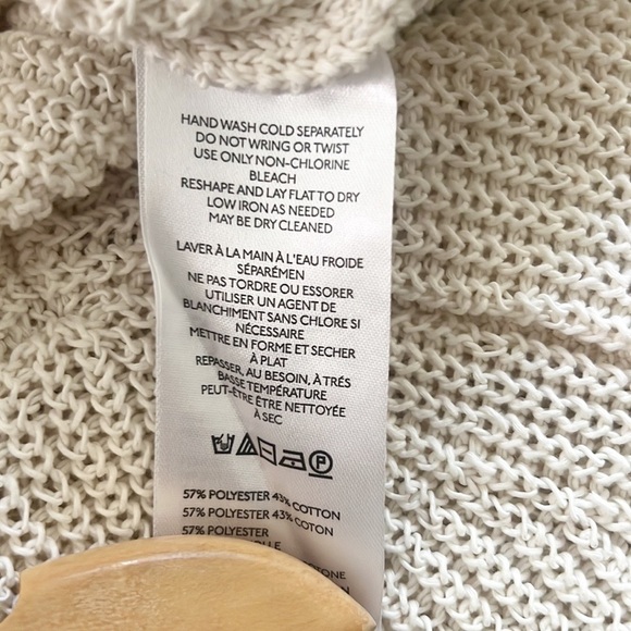 NWOT Anthropologie Maeve Short-Sleeve Button-Front Cardigan Ivory White - Picture 16 of 16